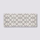 Tapis 120x50 cm, gris, blanc 