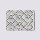 Tapis 50x75 cm, gris et blanc 