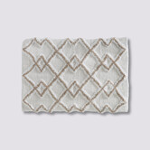 Tapis 50x75 cm, blanc, taupe 