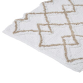 Tapis 50x75 cm, blanc, taupe 