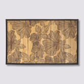 Tapis latte bambou 50x80 cm, noir Blackflora