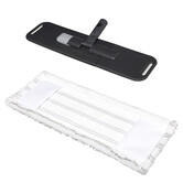 Tête de balai microfibre, gris Click & clean