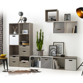 Tiroir et étagère 31cm, effet chêne gris Mix'n modul