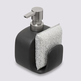 Distributeur de savon avec éponge 400ml, noir 