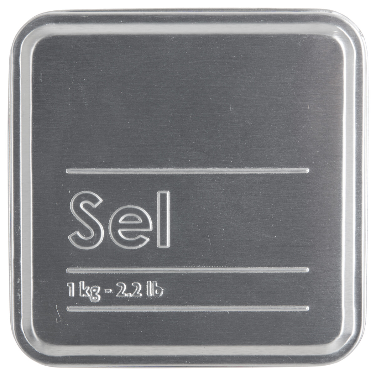 Boîte sel 1kg métal, noir Black edition