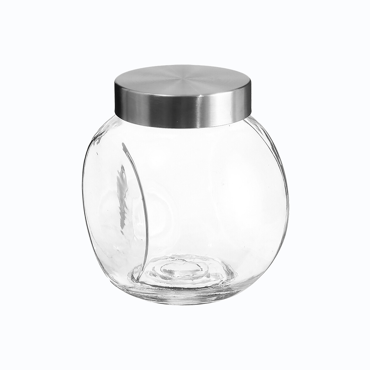 Bocal verre à bonbons couvercle inox 650ml 