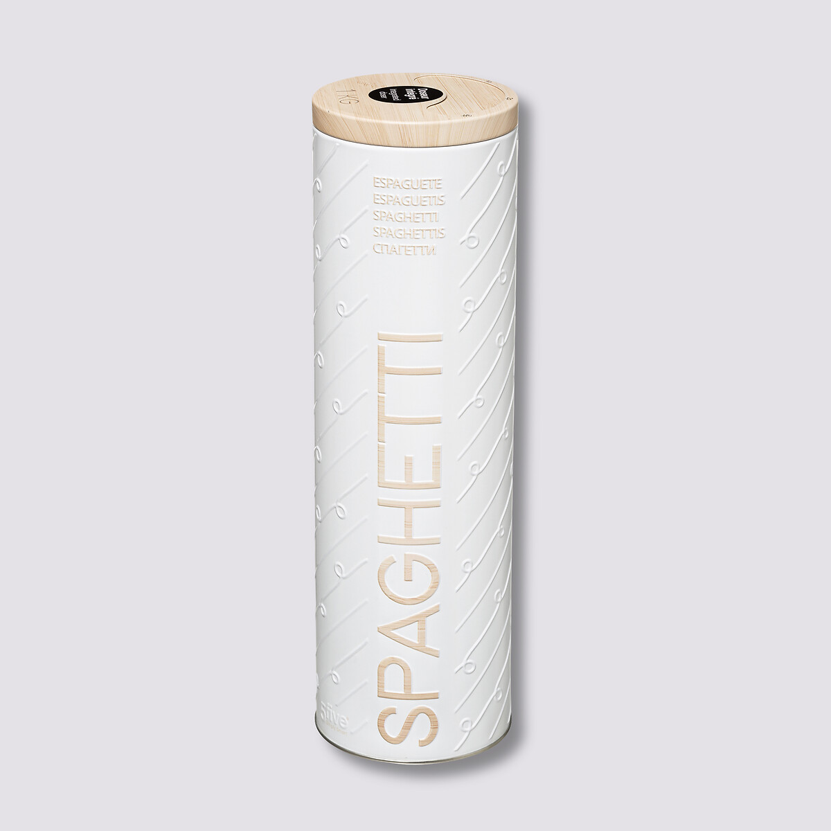 Boîte à spaghettis métal, blanc Scandi nature