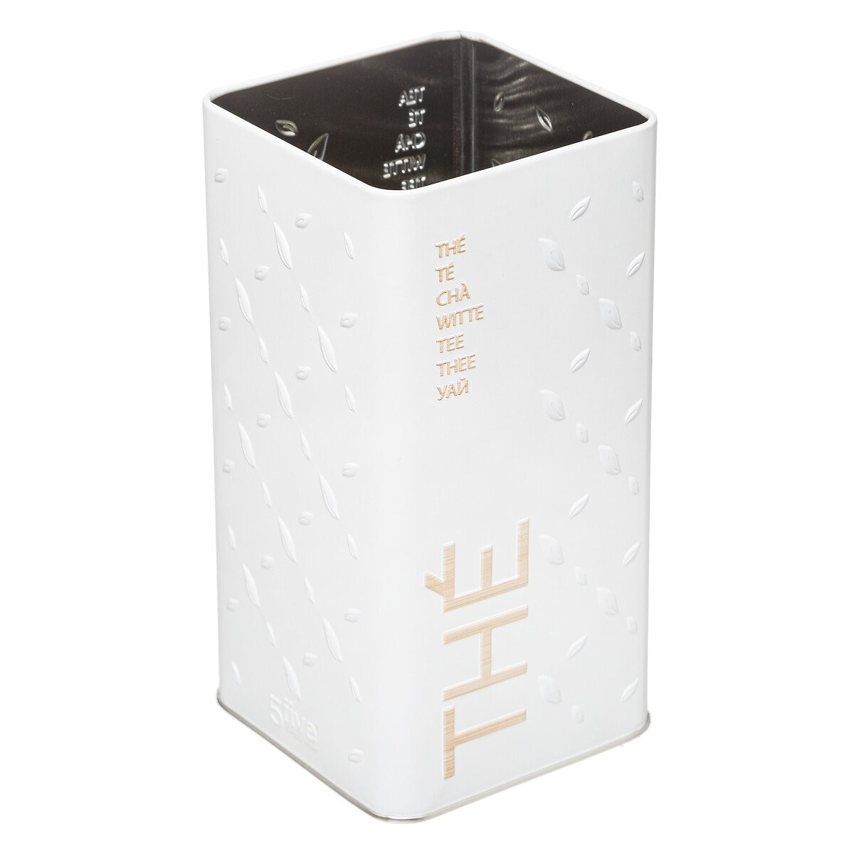 Boîte à thé vrac métal, blanc Scandi nature