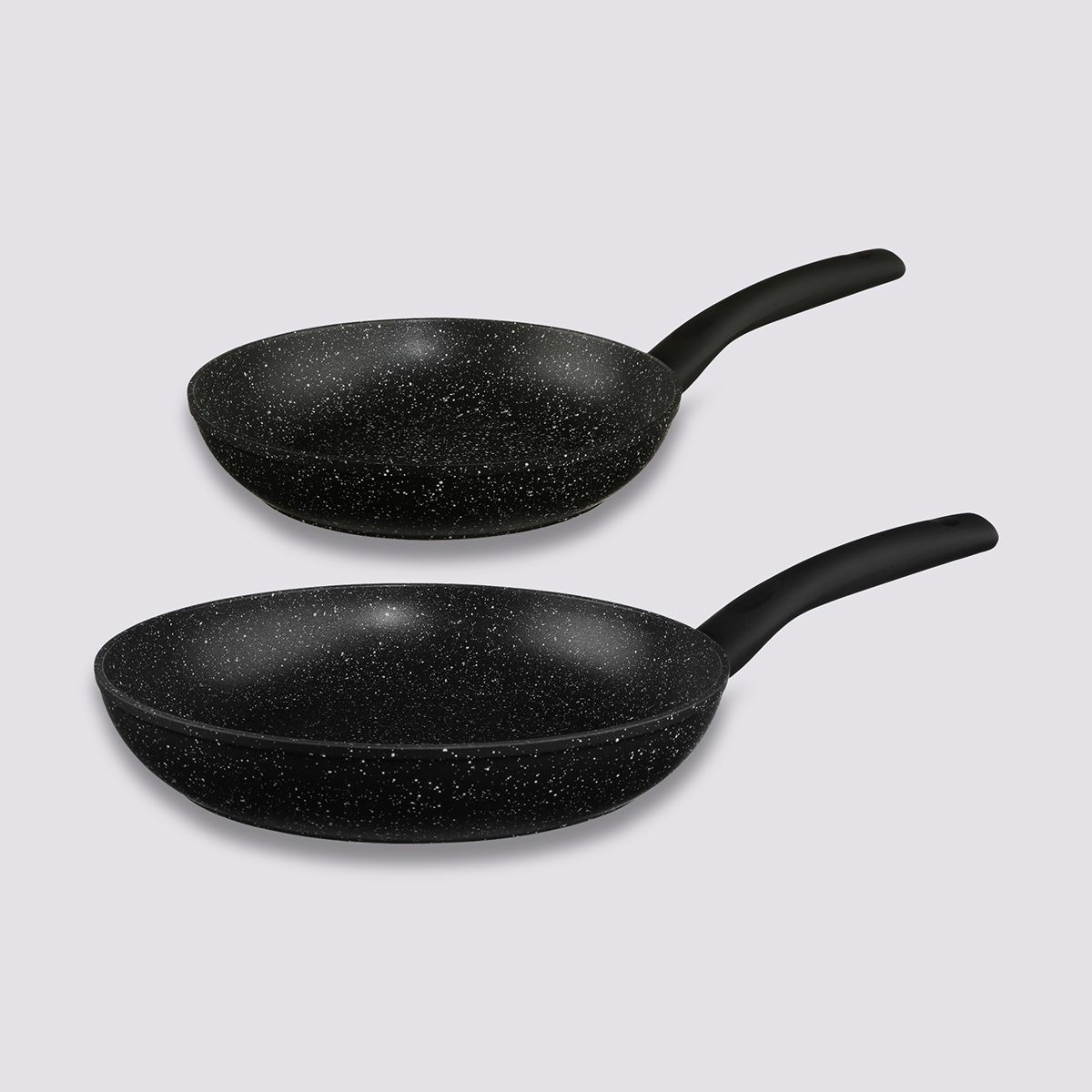 2 poêles aluminium, 24/28 cm Caractère