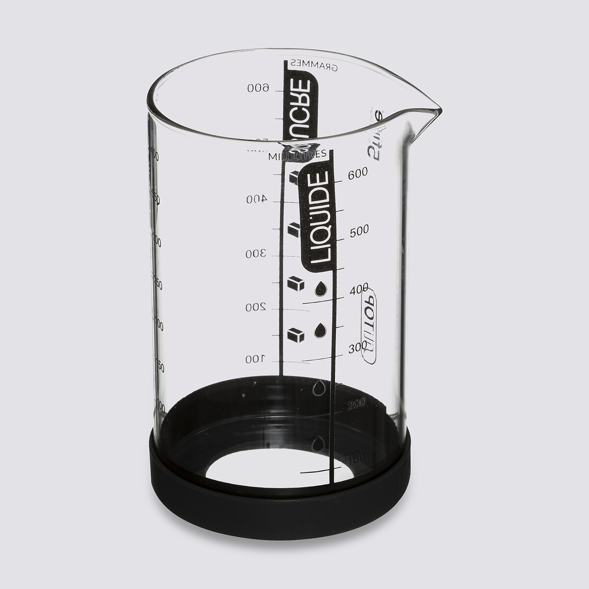 Verre doseur 0,6l - noir, rouge Silitop