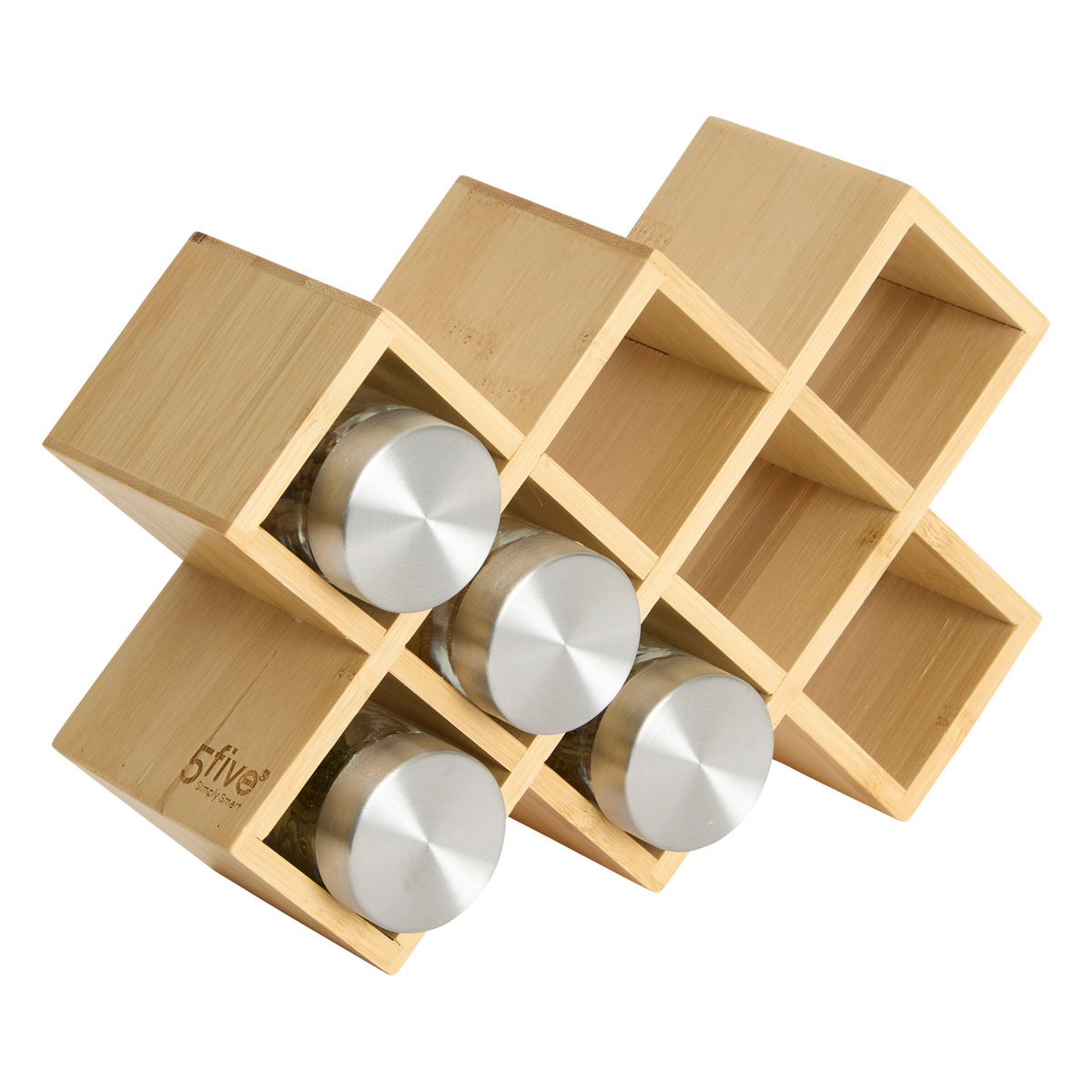 Support 8 pots à épices, noir Bambou