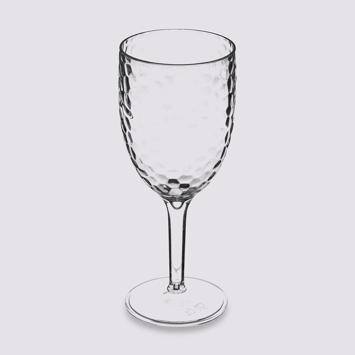 Verre à vin martelé, transparent Estiva