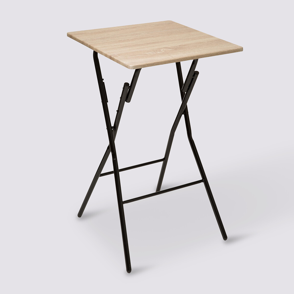 Table de bar pliante 2 places, effet bois 