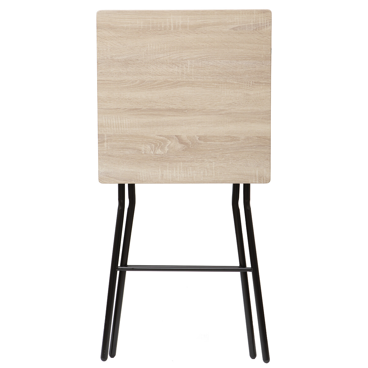 Table de bar pliante 2 places, effet bois 