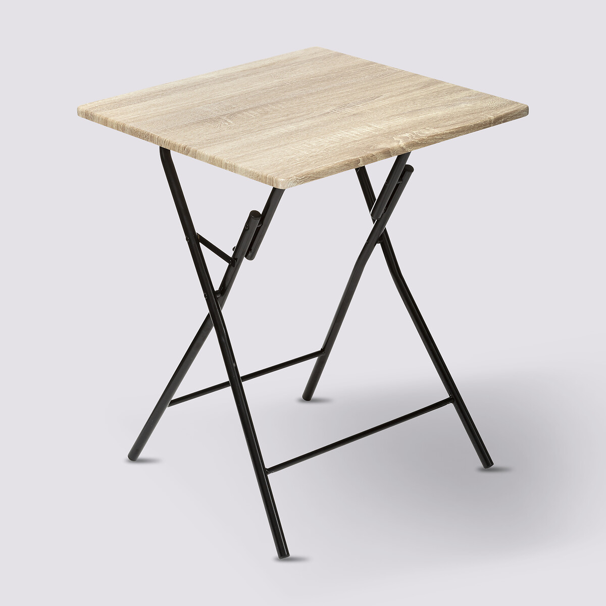 Table pliante 2 places, effet bois 