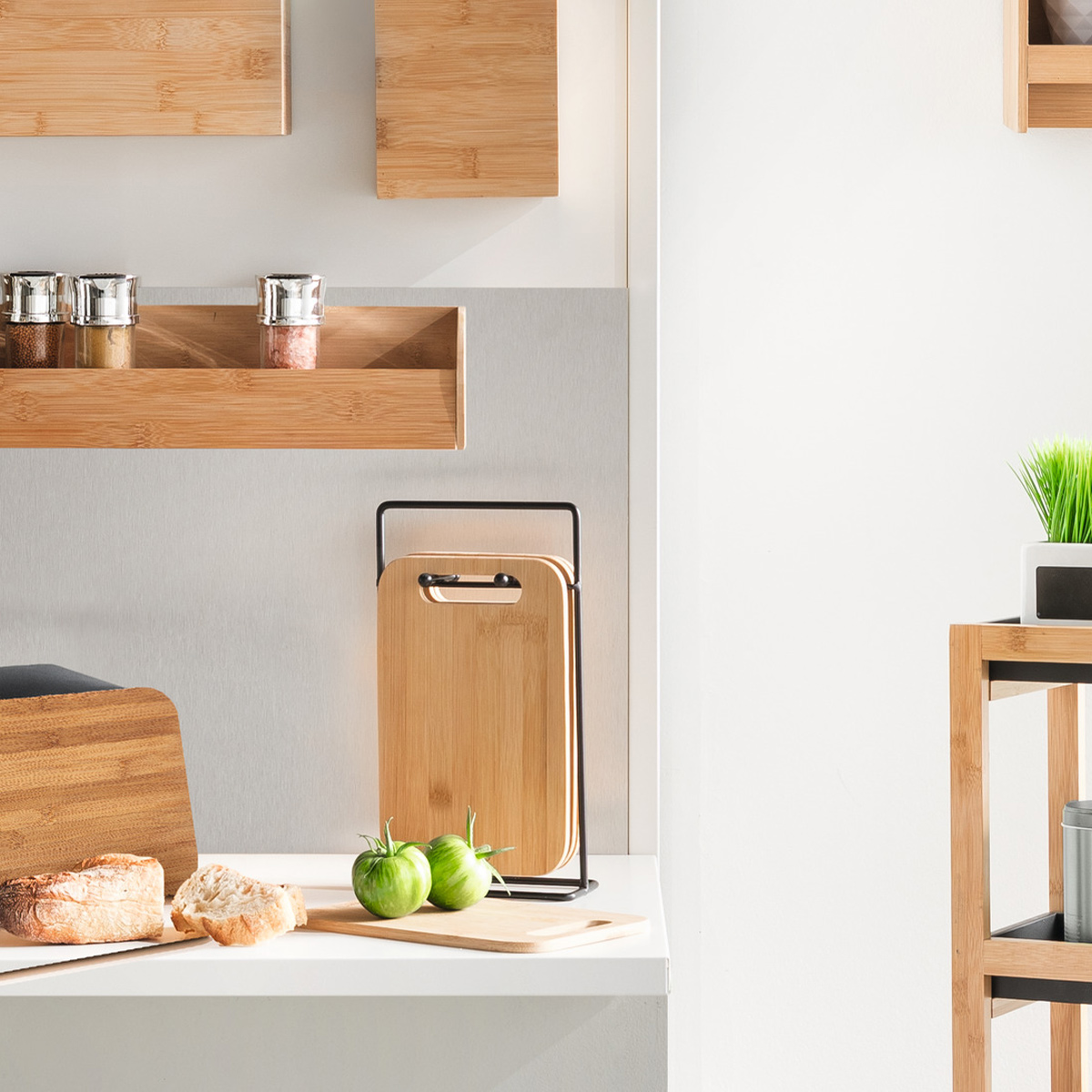 4 planches à découper à tapas Black bambou