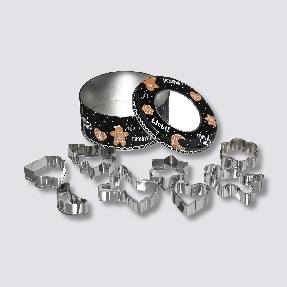 Boîte à cookies avec emporte-pièces