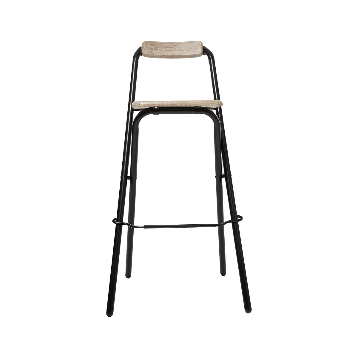 Chaise de bar pliante, effet chêne naturel Louna