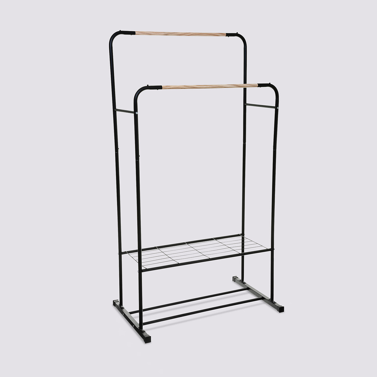 Portant à vêtements double, noir Blackwood