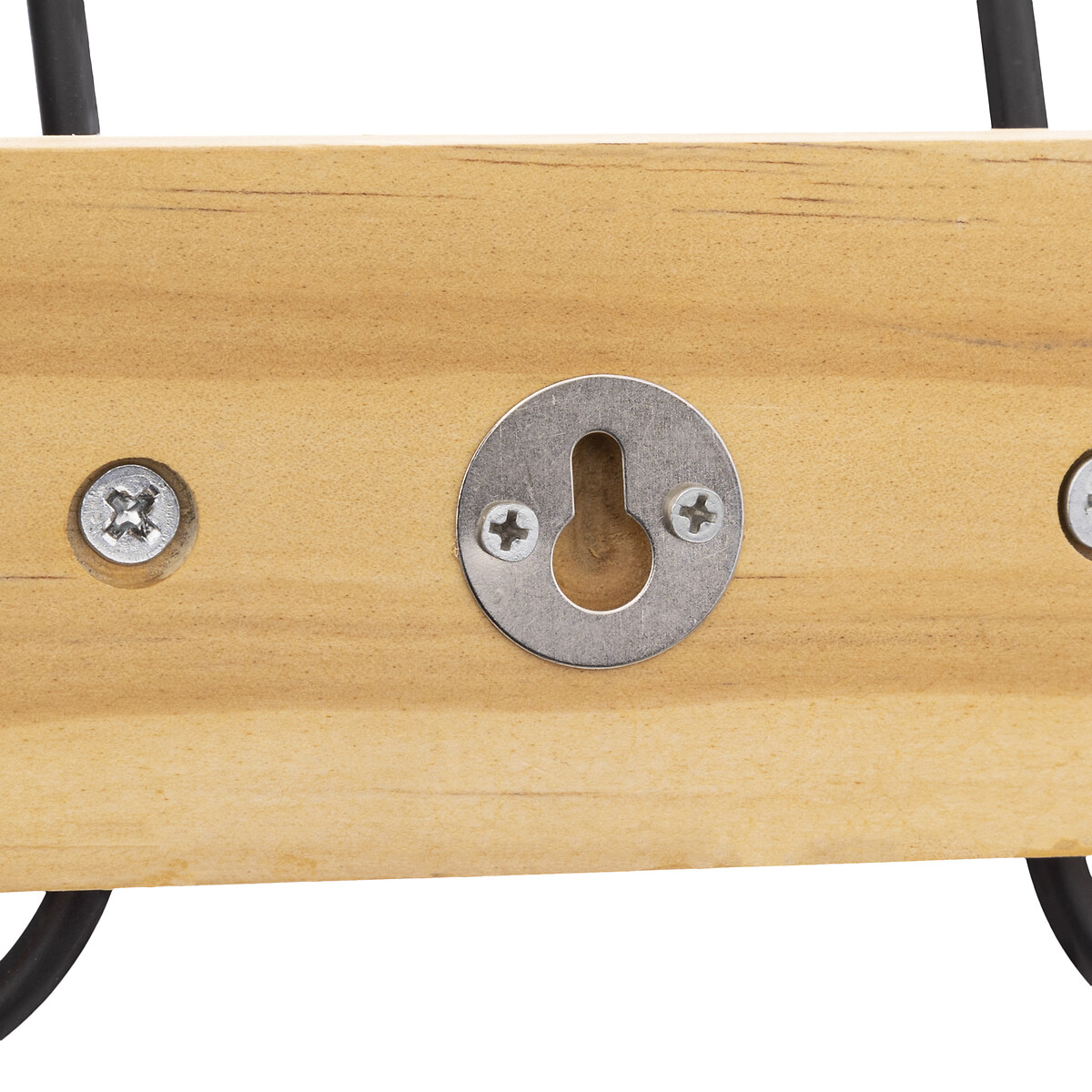 Patère 6 têtes bois/métal 