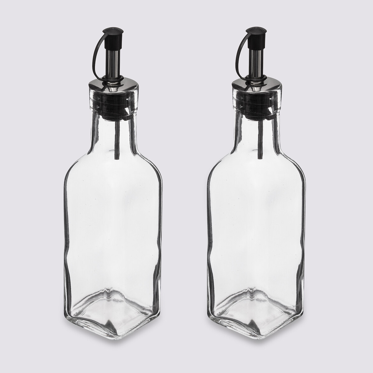2 bouteilles huile/vinaigre verre 0,16l 
