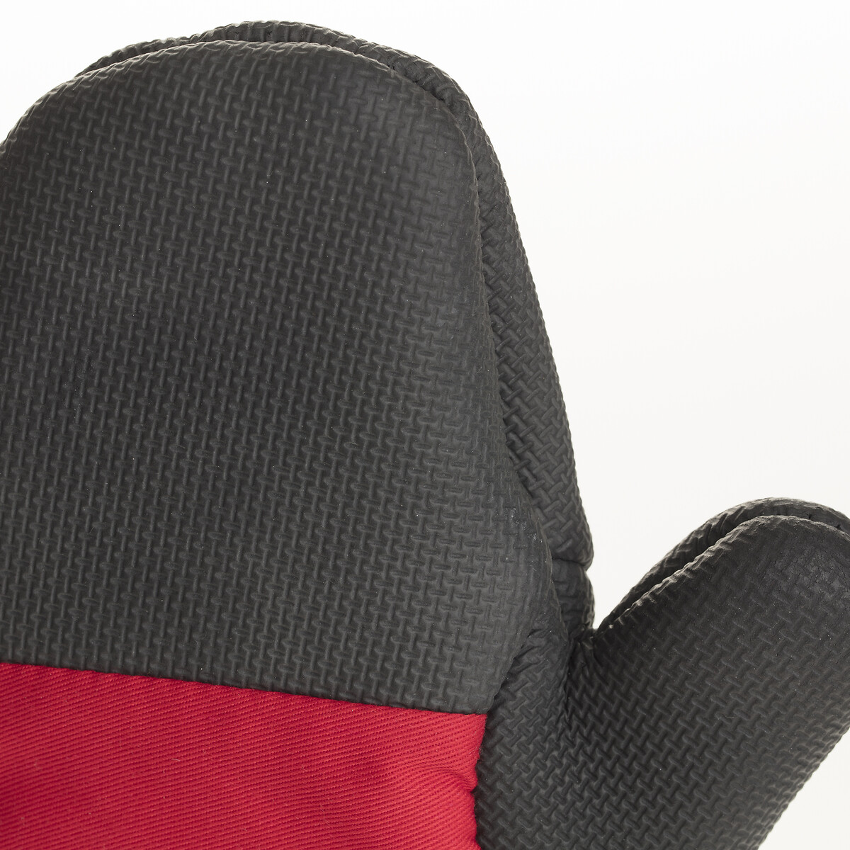 Gant de cuisine néoprène, gris et rouge 