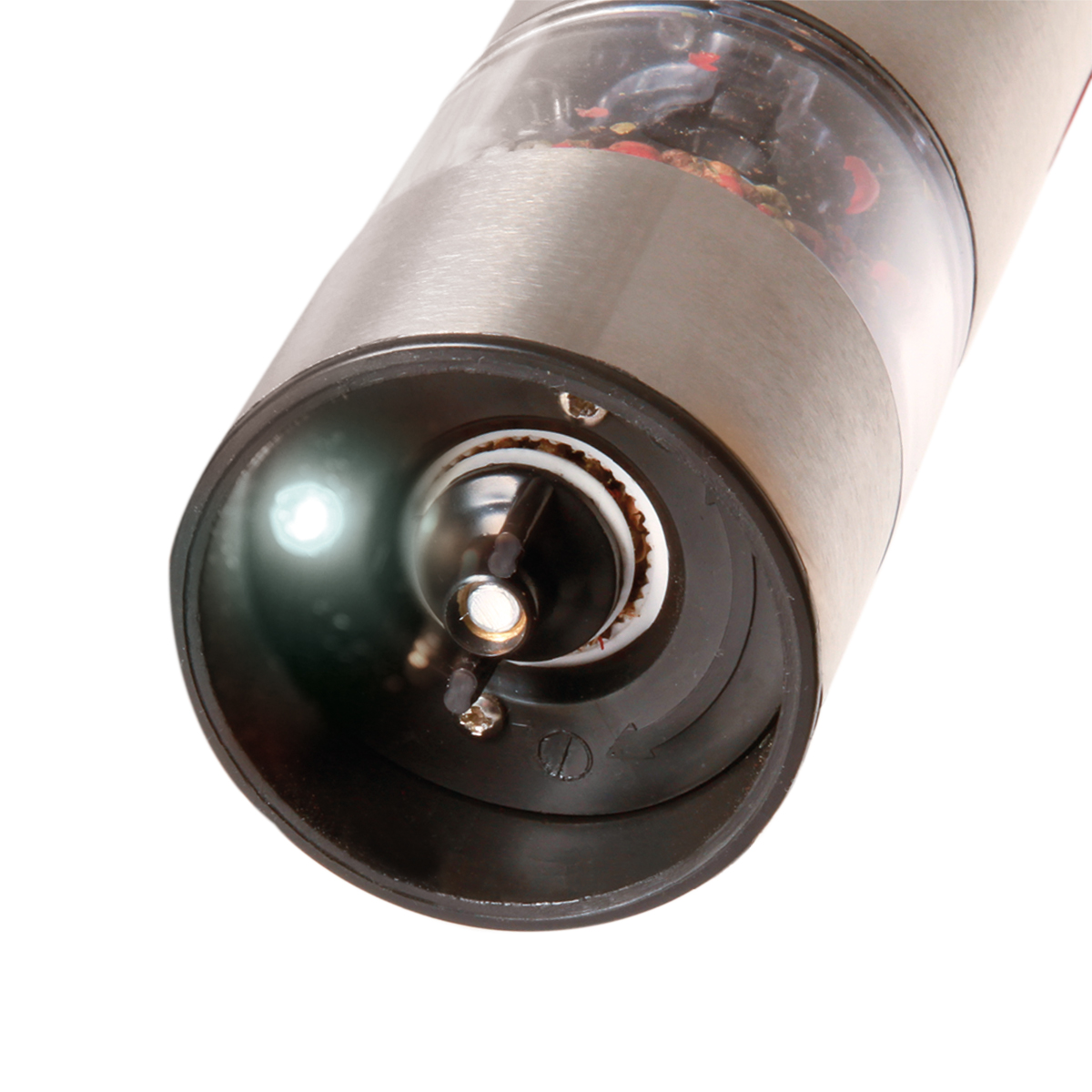 Moulin électrique à led 23 cm, inox