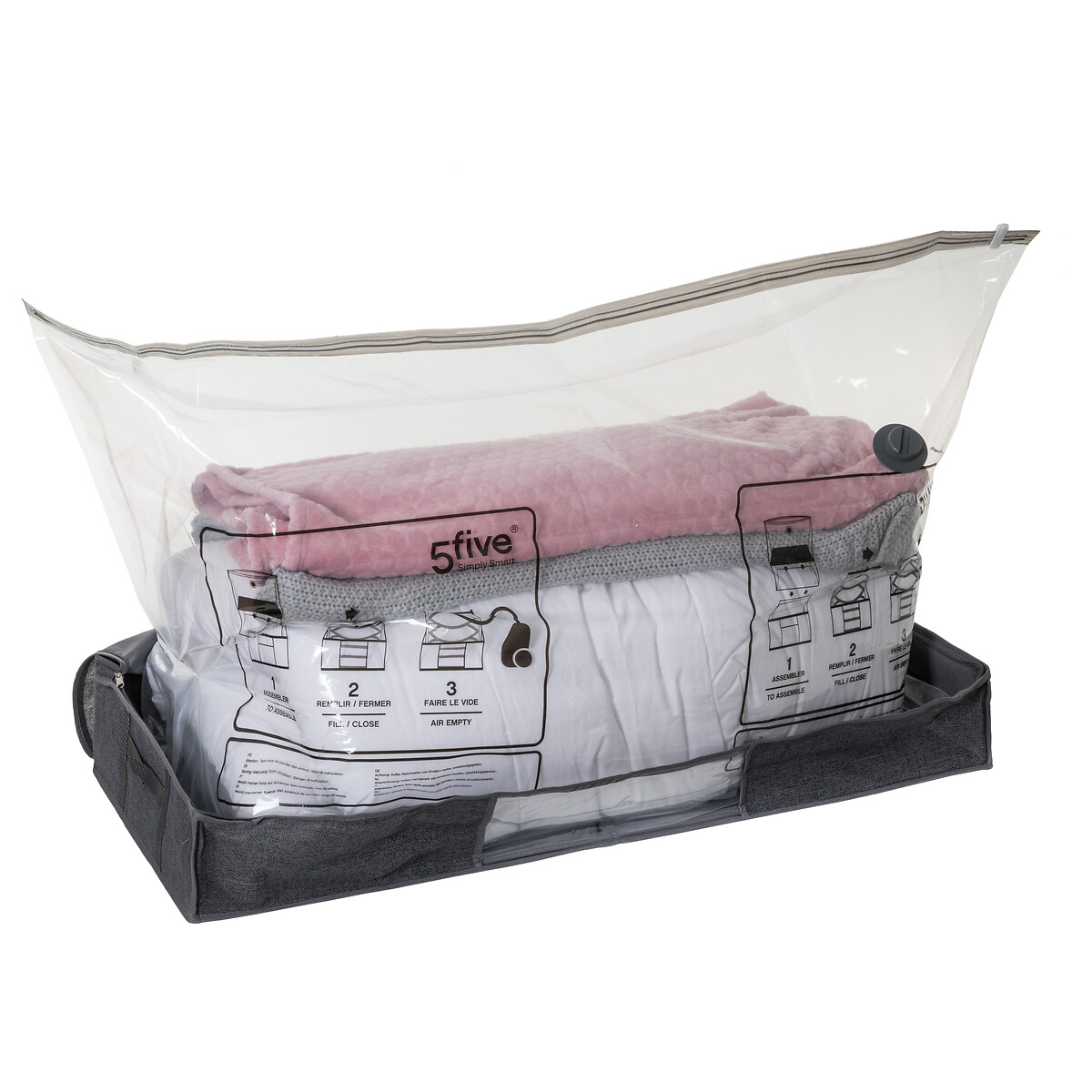 Housse rangement sous vide lit 100x45x15cm Air store+