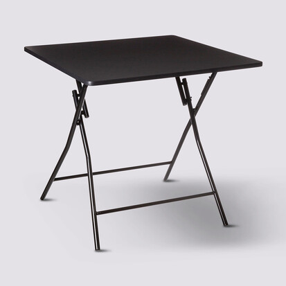 Table pliante 4 places, noir 