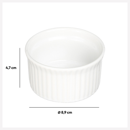 Ramequin céramique 9cm, blanc 