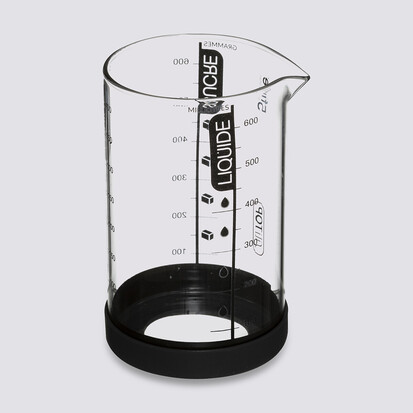 Verre doseur 0,6l - noir, rouge Silitop