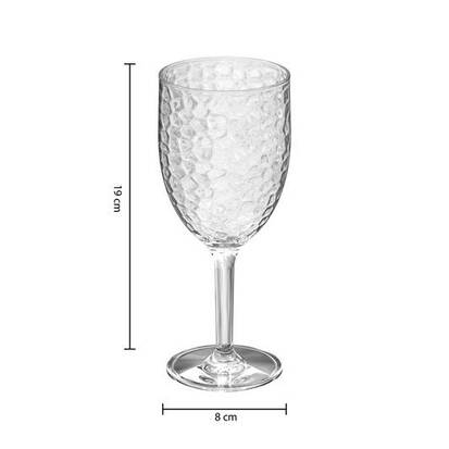 Verre à vin martelé, transparent Estiva