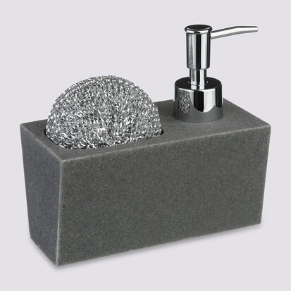 Distributeur de savon avec éponge 170ml, noir 