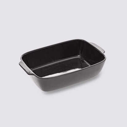 Plat rectangulaire 32x20cm, gris Céramique