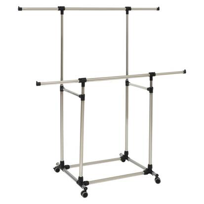 Portant à vêtements double inox Extensio+