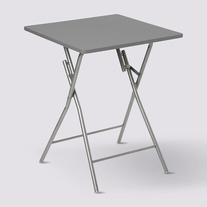 Table pliante 2 places, gris 