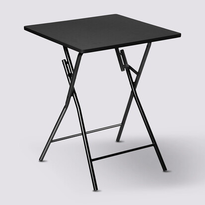 Table pliante 2 places, noir 