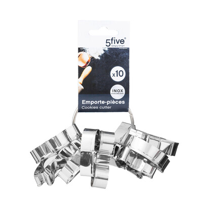 Lot de 10 emporte-pièces en acier 