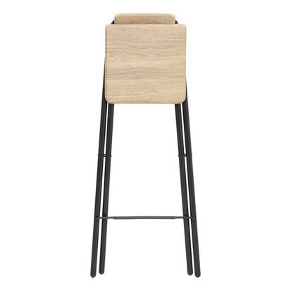 Chaise de bar pliante, effet chêne naturel Louna