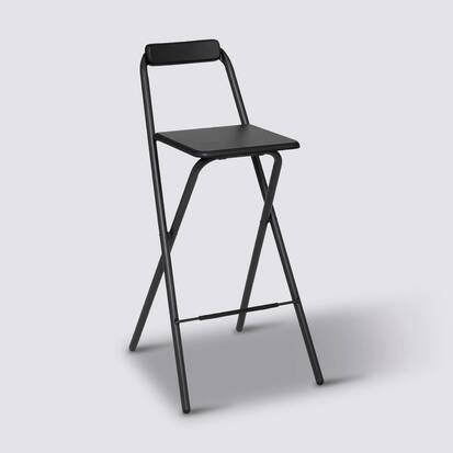 Chaise de bar pliante, noir Louna