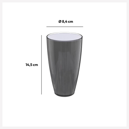 Verre 500ml, gris charbon Square