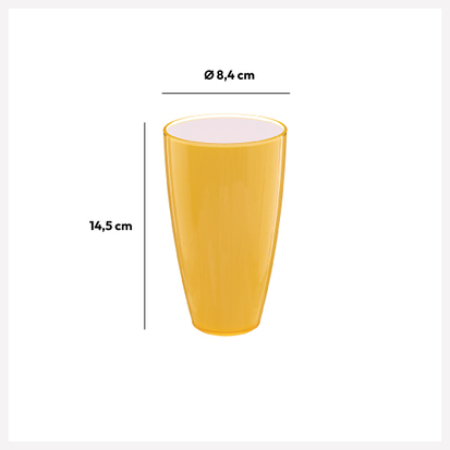 Verre 500ml, jaune moutarde Square