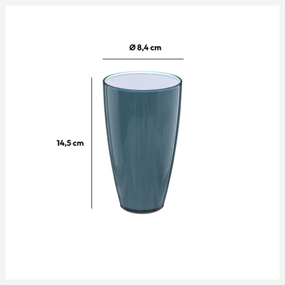 Verre 500ml, bleu pétrole Square