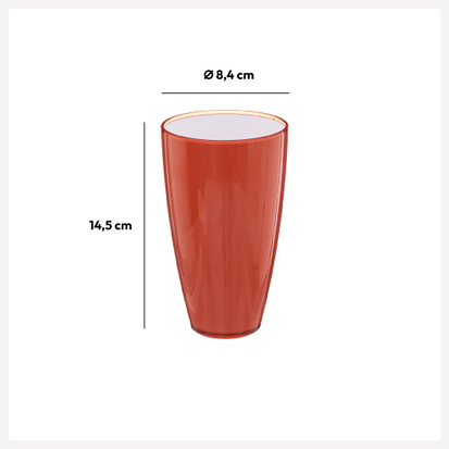Verre 500ml, rose nacarat Square