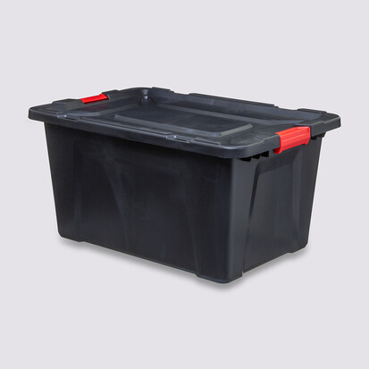 Boîte en plastique 100l, noir Store'n lock