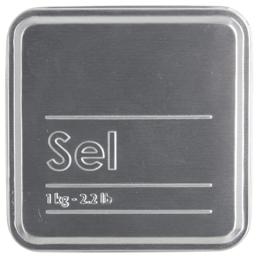 Boîte sel 1kg métal, noir Black edition