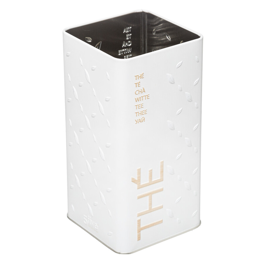 Boîte à thé vrac métal, blanc Scandi nature