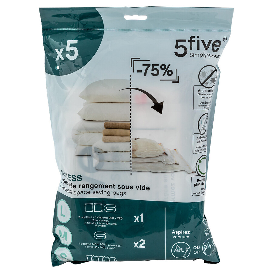 Lot de 5 sacs compresseurs Airless