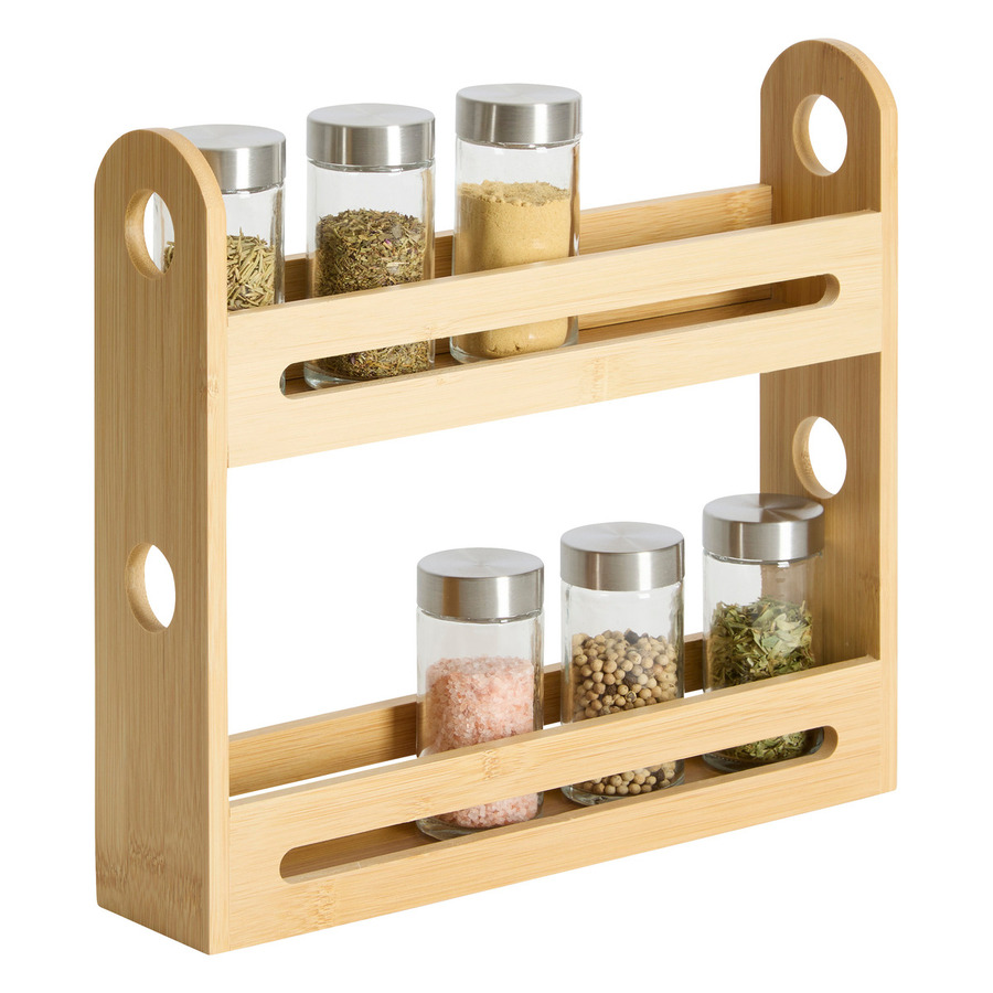 Étagère à épices 2 niveaux Bambou