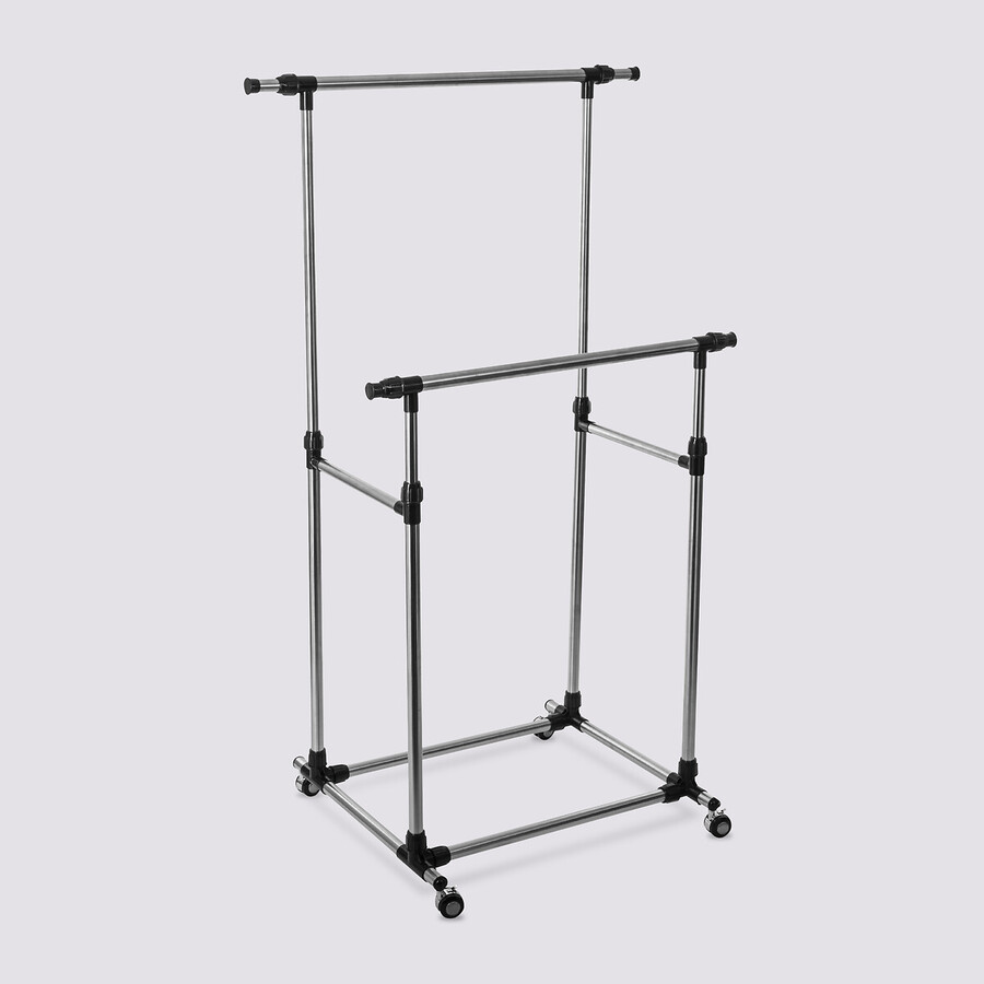 Portant à vêtements double inox Extensio+